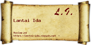 Lantai Ida névjegykártya